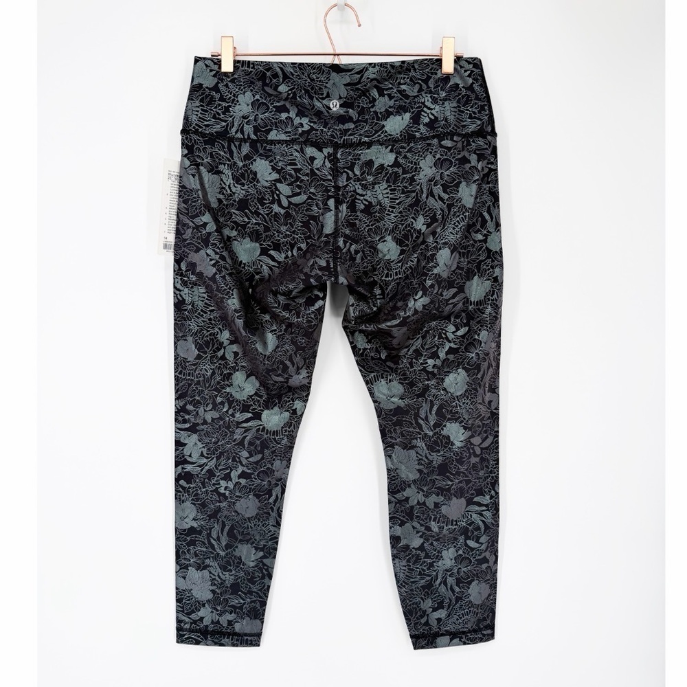 NWT Lululemon Sz14 Wunder Under High-Rise Tight 25" *ShineBlack Iridescent Foil - Picture 4 of 8